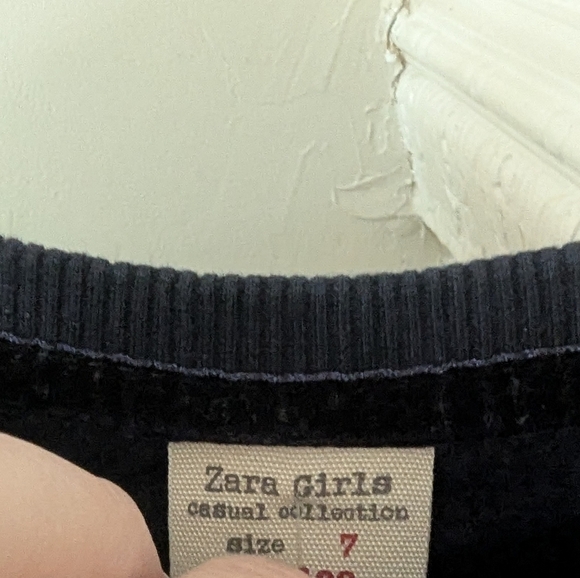 Zara | Girls Navy Casual Sweatshirt - Picture 2 of 2